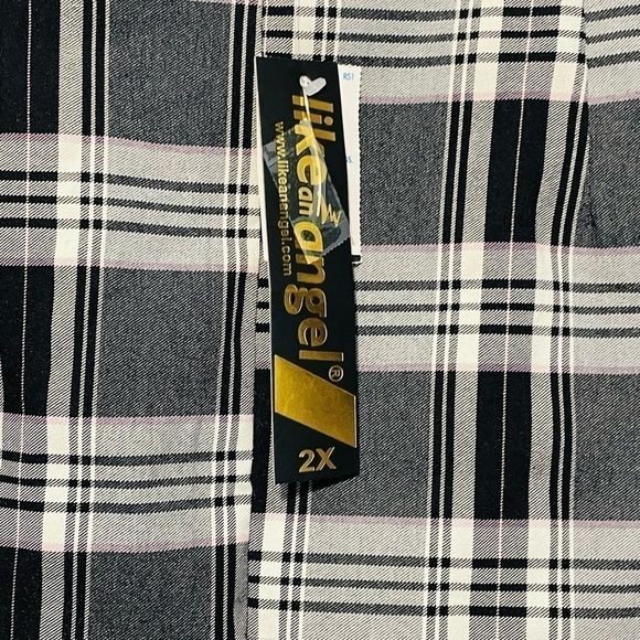 𝅺like an angel skirt, Sz 2X. Great item for Spring. Black and white check. - Picture 2 of 6